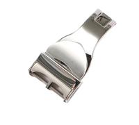 YELEMEABHB 18mm Watch Band Clasp Fit For Tudor Strap 316L Solid Stainless Steel Folding Buckle For Leather/Silicone Watchband Accessories Watch clasp(Silver,18mm with logo)