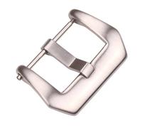 YELEMEABHB 20mm 22mm 24mm Watch Clasp Stainless Steel Silver Brushed Watchbands Strap Pre V Screw Pin Buckle Watch Clasp(22mm)