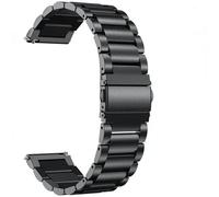 YELEMEABHB 20mm 22mm Metal Strap Fit For AMAZFIT Active 2 GTR 4 3 Pro 47mm GTS 4 3 2e BIP 5 Balance Stainless Steel Bracelet Wristband Watch strap(Black2,22mm)