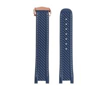 YELEMEABHB 20mm Rubber Silicone Watch Strap Fit For Omega Seamaster 300 AT150 Fit For Rolex Black Green Water Ghost Watchband Folding Buckle Watch strap(Blue rose)