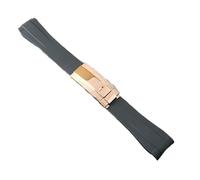 YELEMEABHB 20mm Width Watch Strap Rubber Stainless Steel Diving Strap Men's Watches Accessories Tool Fit For GMT Case Watch Bands Watch strap(4 balck)