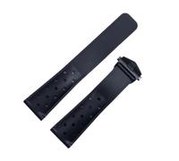 YELEMEABHB 22mm Breathable Silicone Watchband Fit For TAG Heuer F1 Fit For CAZ201 WAZ2113 CAZ1010 Watch Strap Soft Rubber Bracelet And Folding Buckle Watch strap(Black black clasp)