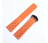 YELEMEABHB 22mm Breathable Silicone Watchband Fit For TAG Heuer F1 Fit For CAZ201 WAZ2113 CAZ1010 Watch Strap Soft Rubber Bracelet And Folding Buckle Watch strap(Orange black clasp)