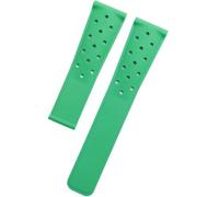 YELEMEABHB 22mm Rubber Band Fit For TAG Heuer F1 Fit For CAZ201 WAZ2113 CAZ1010 Watchband Breathable Silicone Soft Rubber Bracelet And Folding Buckle Watch strap(Groen,22mm Black)