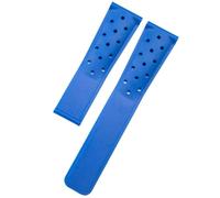 YELEMEABHB 22mm Rubber Band Fit For TAG Heuer F1 Fit For CAZ201 WAZ2113 CAZ1010 Watchband Breathable Silicone Soft Rubber Bracelet And Folding Buckle Watch strap(Blu,22mm no clasp)