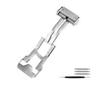 YELEMEABHB 22mm Solid Stainless Steel Clasp Folding Buckle With Tools Silver Fit For Hublot Big Bang Watch Men's Silicone Leather Strap Buckle Watch clasp(Silver,22mm)
