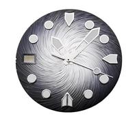 YELEMEABHB 28.5mm black blue green gray sterile watch dial hands fit NH35 movement dial(Seize If Grey)