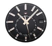 YELEMEABHB 28.5mm rose black blue green white sterile luminous watch dial hands fit NH35 movement dial(Rose Black)