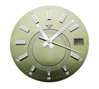 YELEMEABHB 28.5mm rose black blue green white sterile luminous watch dial hands fit NH35 movement dial(Groen)