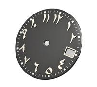 YELEMEABHB 28.5mm Watch Dial with Single Calendar Faces Accessories for NH70 / NH35 NH36 Movements dial(Black)