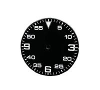 YELEMEABHB 29MM Digital Watch Dial with Hands Green Luminous Accessories Faces for 8215 8200 8205 821A 2813 Movement dial(Black no hands)