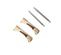 YELEMEABHB 2pcs 20mm Curved End Link Endlink For Watchband For Watch Band Rubber Leather Strap Seamless Connection Watch strap(Rosegold)