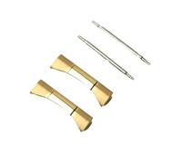 YELEMEABHB 2pcs 20mm Curved End Link Endlink For Watchband For Watch Band Rubber Leather Strap Seamless Connection Watch strap(Gold)