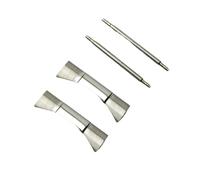 YELEMEABHB 2pcs 20mm Curved End Link Endlink For Watchband For Watch Band Rubber Leather Strap Seamless Connection Watch strap(Silvery)