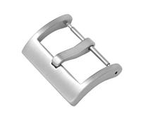 YELEMEABHB 304L Stainless Steel Tang Buckle 16mm 18mm 20mm 22mm Watch Band Solid Square Metal Clasp Silver Black Gold Watch Clasp(Silver 18mm)