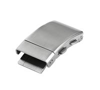 YELEMEABHB 316L Solid Stainless Steel Watch Buckle for 18mm 22mm 20mm Fit for Seiko Clasps Double Lock Button Buckles Watch Clasp(22mm)