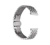 YELEMEABHB 316L Stainless Steel 7 Beads Vintage Style Beads Of Rice Watch Band 18mm 19mm 20mm Watch strap(18mm)