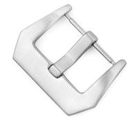 YELEMEABHB 316L Stainless Steel Buckle 18mm 20mm 22mm 24mm 26mm Band Matte Polished Pin Clasp Silve Black Metal Watch Watch Clasp(Matte Silver-18mm)