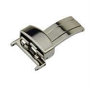 YELEMEABHB 316L Stainless Steel Folding Clasp 14mm 16mm 18mm 20mm Watch Band Universal Solid Metal Deployant Buckle Watch Clasp(18mm)