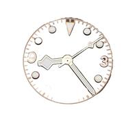 YELEMEABHB 31mm Watch Dial + Hands Set Green Luminous Faces Accessories for 2813/ DG 3804/8215/ 821A Series Movements dial(H)