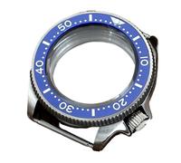 YELEMEABHB 38mm Silver Watch Case Crown 3.8 Sapphire Glass Ceramic Bezel Watch Accessories Fit For Seiko NH35 NH36 NH34 SKX007/013 Repair Parts Watch Case(Rosso)