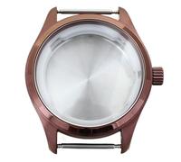 YELEMEABHB 40mm Men Watch Case Replacement Repair Accessories Fit For Seiko NH35 NH36 NH34/38 Movement 33.6-34.3mm Watch Case(Coffee)