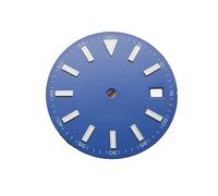 YELEMEABHB 40mm NH35 Case 31mm Watch Faces With Green Luminous Dial Fit For Replace Accessories Silver Hands dial(Blue dial)