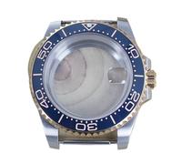 YELEMEABHB 40mm Watch Case Rose Gold Silver 316L Stainless Steel Sapphire Glass Parts Fit For Seiko Nh35 Nh36 Nh34 4R36 2824 8205 Watch Case(Glass Bottom Cover 1,ETA2824 PT5000)