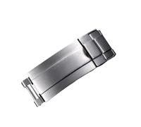 YELEMEABHB 9X9mm Watchband Glide Clasp Fit For Rolex DAYTONA SUBMARINER GMT Yacht-Master Stainless Steel Fine-tuning Pull Button Watch Buckle Watch clasp(Frosted silver)