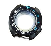 YELEMEABHB Black 6105 6309 Watch Case Sapphire Glass Waterproof Fit For Seiko NH36 NH35 NH34 Movement SKX007 SKX009 Repair Parts Watch Case(Black Chapter Ring 9)