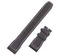YELEMEABHB Black Brown Blue Genuine Soft Leather Watchband 20 21mm Fit For IWC Strap Fit For Pilots Little Prince Watch Band Mark 18 Bracelet Steel Watch strap(Brown,21MM_BLACK SQUARE BUCKLE)