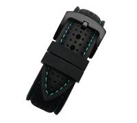YELEMEABHB Breathable Silicone Sports Band Fit For Huawei Fit For Samsung Watchband 20mm 22mm 24mm Fit For Mido Tissot Omega Watch Strap Rubber Accessories Watch strap(Black blue black,22mm)
