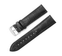 YELEMEABHB Calfskin leather strap 14mm 16mm 18mm 19mm 20mm 21mm 22mm 24mm bamboo knot pattern quick release watchband Watch strap(Black,20mm)