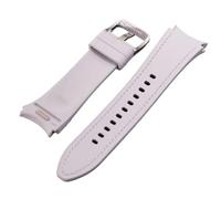 YELEMEABHB Comfort Eco-Silicone Strap Fit For Samsung Galaxy Watch 7 6 Classic 47mm 43mm 5 Pro 45mm 4 40mm 44mm Quick Switch Band Watch strap(Leather Grey,S M)