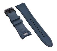 YELEMEABHB Comfort Eco-Silicone Strap Fit For Samsung Galaxy Watch 7 6 Classic 47mm 43mm 5 Pro 45mm 4 40mm 44mm Quick Switch Band Watch strap(Leather Blue,S M)