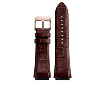YELEMEABHB Cow Leather Strap Fit For Guess W0247G3 W0040G7/0040G3 Watchband Lug End Bracelet 22mm Blue Black Brown Bands Watch strap(Brown rose gold)