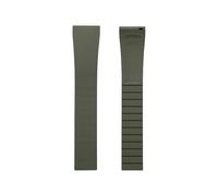 YELEMEABHB CTS Fluororubber Watch Strap 18mm 20mm 22mm Fast Release Stainless Steel Buckle Watch Bands Strap For Cut To Size Watch strap(Green no Buckle,22mm)
