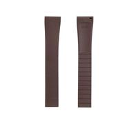 YELEMEABHB CTS Fluororubber Watch Strap 18mm 20mm 22mm Fast Release Stainless Steel Buckle Watch Bands Strap For Cut To Size Watch strap(Brown no Buckle,20mm)