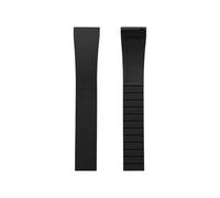 YELEMEABHB CTS Fluororubber Watch Strap 18mm 20mm 22mm Fast Release Stainless Steel Buckle Watch Bands Strap For Cut To Size Watch strap(Black no Buckle,18mm)
