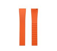 YELEMEABHB CTS Fluororubber Watch Strap 18mm 20mm 22mm Fast Release Stainless Steel Buckle Watch Bands Strap For Cut To Size Watch strap(Orange no Buckle,18mm)