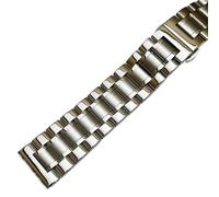 YELEMEABHB Curved End Watch Strap Band 18mm 19mm 20mm 22mm 21mm 23mm 24mm Sliver Solid Stainless Steel Watchband Bracelet Quick Release Watch clasp(Silver,19mm)