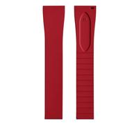 YELEMEABHB Cut to Size Rubber Watch Band Fashion Quick Release Flat-end Universal Rubber Watch Strap 16mm 18mm 19mm 20mm 21mm 22mm Watch clasp(FKM CTS-Red,20MM_NO BUCKLE)