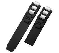 YELEMEABHB Fit For Cartier 21st Century Convex Silicone Watch Band Black White Waterproof Watch Chain Accessories Are Suitable 20 * 10mm Belt Watch strap(NO Clasp)