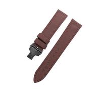YELEMEABHB Fit For Seiko Breitling Blancpain Fifty Fathoms Wristband fit for Nylon Canvas Durable Watchband Comfortable Leather Lining Watch strap(Brown black clasp,23mm)