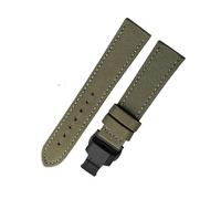 YELEMEABHB Fit For Seiko Breitling Blancpain Fifty Fathoms Wristband fit for Nylon Canvas Durable Watchband Comfortable Leather Lining Watch strap(Army green black,23mm)
