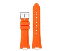 YELEMEABHB Fit For Tissot 1853 Silicone Watchband T137.407 T137.410 Watch Strap Super Player Rubber Men's 26 * 12mm Quick Disassembly End Watch strap(Orange pin clasp)