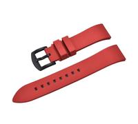 YELEMEABHB Fluorine Rubber Watch Strap Quick Release Watchband 18-19-20-21mm For Each Brand Diving Watch Bands Watch strap(Red Black,21mm)