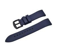 YELEMEABHB Fluorine Rubber Watch Strap Quick Release Watchband 18-19-20-21mm For Each Brand Diving Watch Bands Watch strap(Deep Blue Black,19mm)