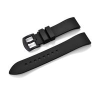 YELEMEABHB Fluorine Rubber Watch Strap Quick Release Watchband 18-19-20-21mm For Each Brand Diving Watch Bands Watch strap(Black Black,21mm)