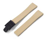 YELEMEABHB Fluoro Rubber Watch Band CTS FKM Strap 16 18 19 20 21 22mm Cut To Size Fast Release Adjustable Universal Bracelet Black Buckle Watch clasp(Khaki Black Buckle,22mmx18mm)